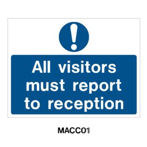 Visitors report to reception